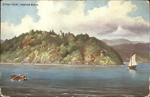Stony Point New York Hudson River Kuenstlerkarte Kat. Stony Point