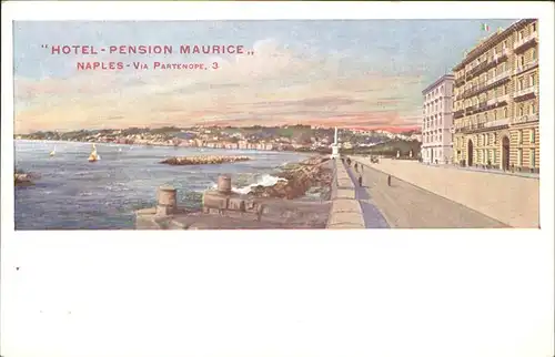 Napoli Neapel Hotel Pension Maurice Uferpromenade Kat. Napoli