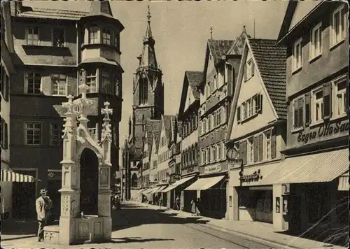 Reutlingen Lindenbrunnen Wilhelmstrasse Marien Kirche 