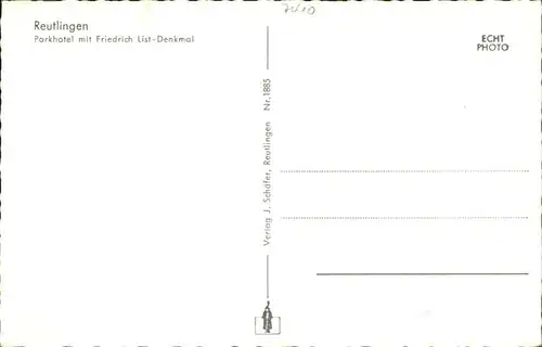 Reutlingen Park Hotel Friedrich List Denkmal 