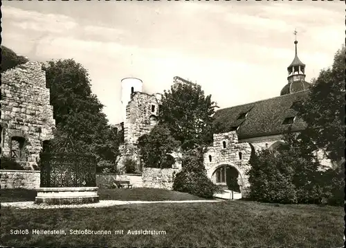 Heidenheim Brenz Schloss Hellenstein Schlossbrunnen Aussichtsturm / Heidenheim an der Brenz /Heidenheim LKR