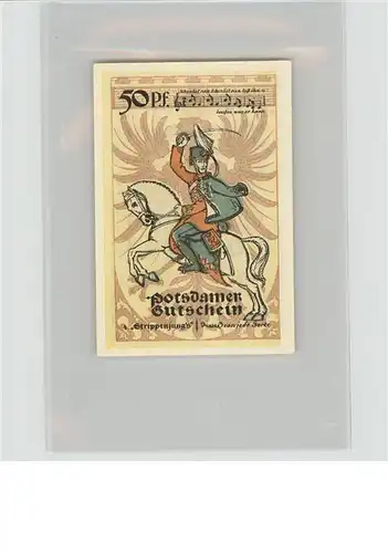 Potsdam Sparkasse 50 Pfennig Gutschein / Potsdam /Potsdam Stadtkreis