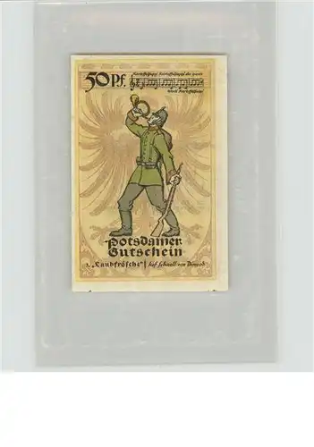Potsdam Sparkasse 50 Pfennig Gutschein / Potsdam /Potsdam Stadtkreis