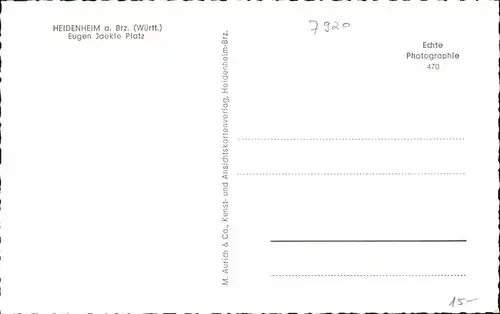 Heidenheim Brenz Eugen Jaekle Platz / Heidenheim an der Brenz /Heidenheim LKR