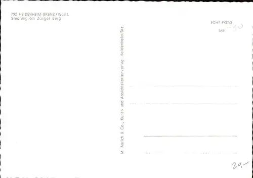 Heidenheim Brenz Siedlung Zanger Berg / Heidenheim an der Brenz /Heidenheim LKR