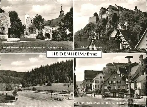 Heidenheim Brenz Schloss Hellenstein Schlossbrunnen Eugen-Jaeckle-Platz Waldbad