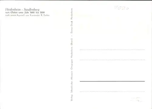 Heidenheim Brenz Stauffenburg Kuenstler R. Thelen / Heidenheim an der Brenz /Heidenheim LKR