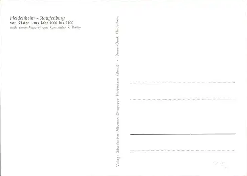 Heidenheim Brenz Stauffenburg Kuenstler R. Thelen / Heidenheim an der Brenz /Heidenheim LKR