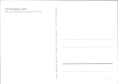 Heidenheim Brenz Alt-Heidenheim Kuenstler R. Thelen / Heidenheim an der Brenz /Heidenheim LKR