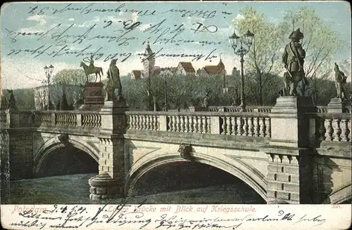 Potsdam Lange Bruecke, Blick auf Kriegsschule / Potsdam /Potsdam Stadtkreis