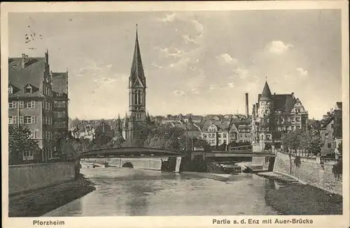 Pforzheim Auer-Bruecke Enz Kat. Pforzheim