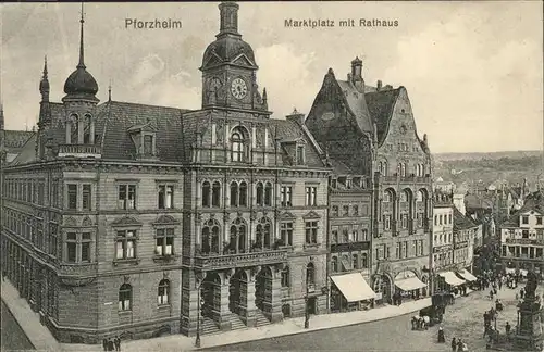Pforzheim Marktplatz Rathaus Kat. Pforzheim
