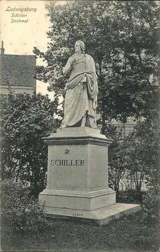Ludwigsburg Schiller-Denkmal Kat. Ludwigsburg