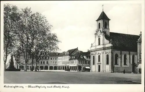 Ludwigsburg Marktplatz Kirche Kat. Ludwigsburg