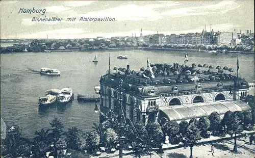 Hamburg Binnenalster Alsterpavillon Kat. Hamburg