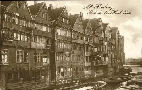 Hamburg Fleetseite Herrlichkeit Kat. Hamburg