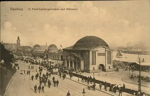 Hamburg St. Pauli Landungsbruecken Elbtunnel Kat. Hamburg