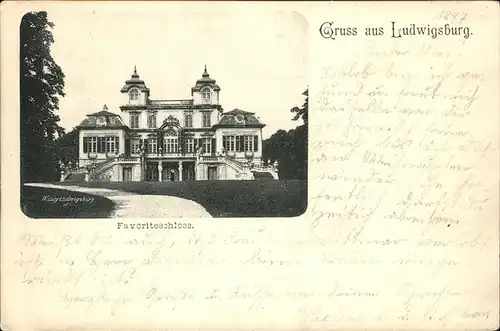 Ludwigsburg Favoriteschloss Kat. Ludwigsburg