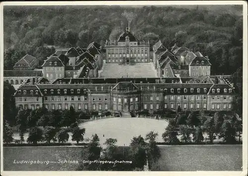 Ludwigsburg Schloss Luftbild Kat. Ludwigsburg