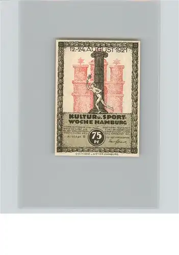 Hamburg Notgeld 75 Pfennig Kat. Hamburg