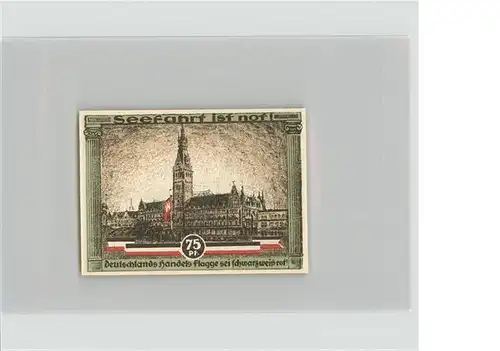 Hamburg Notgeld 75 Pfennig Kat. Hamburg