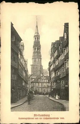 Hamburg Alt-Hamburg Cartartnernkirche 1883 Kat. Hamburg