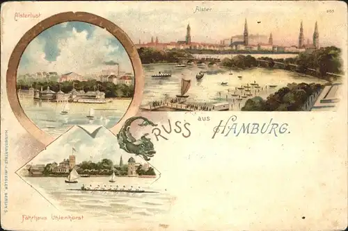 Hamburg Alster Faehrhaus Kat. Hamburg