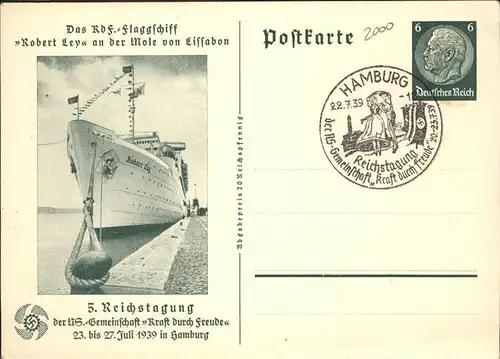 Hamburg Flaggschiff Robert Ley Kat. Hamburg