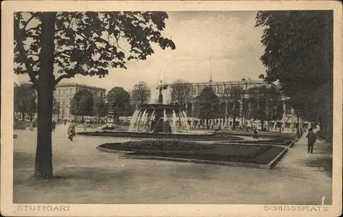 Stuttgart Schlossplatz Springbrunnen Kat. Stuttgart