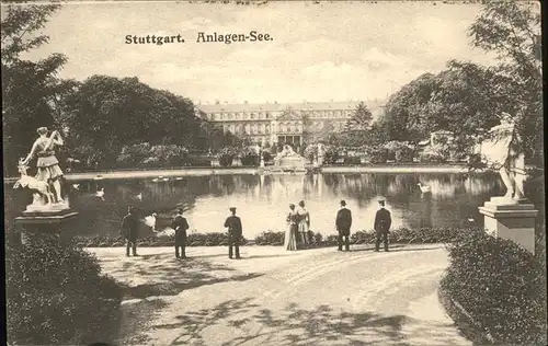 Stuttgart Anlagensee Schwan Kat. Stuttgart