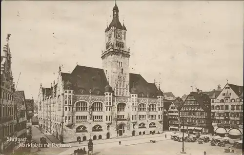 Stuttgart Marktplatz Rathaus Kat. Stuttgart