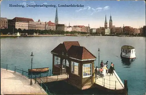 Hamburg Dampferanlegesteg
Lombardsbruecke Kat. Hamburg