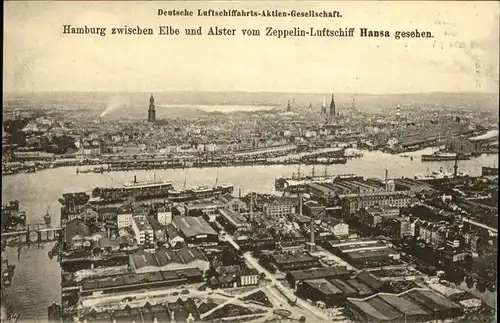 Hamburg Elbe
Zeppelin-Luftschiff Kat. Hamburg