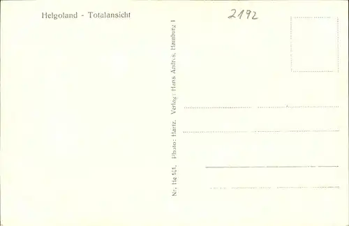 Helgoland Totalansicht / Helgoland /Pinneberg LKR