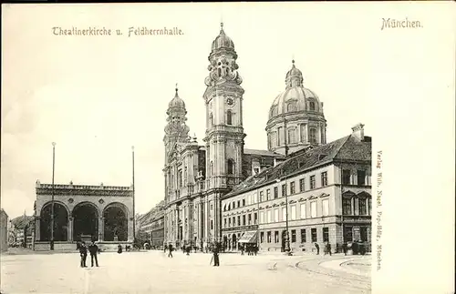 Muenchen Theatinerkirche Feldherrenhalle Kat. Muenchen