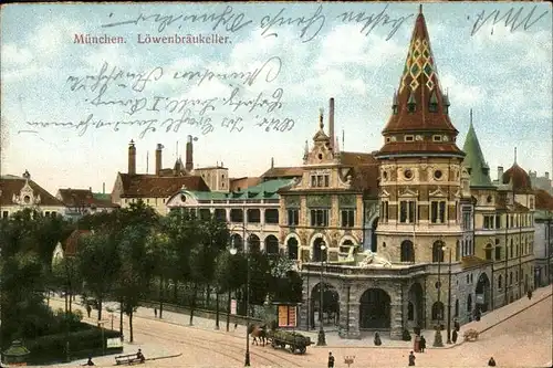 Muenchen Loewenbraeukeller Pferdewagen Kat. Muenchen