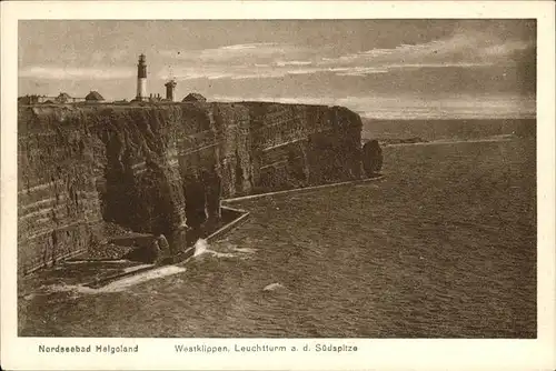 Helgoland Westklippen Leuchtturm Suedspitze / Helgoland /Pinneberg LKR