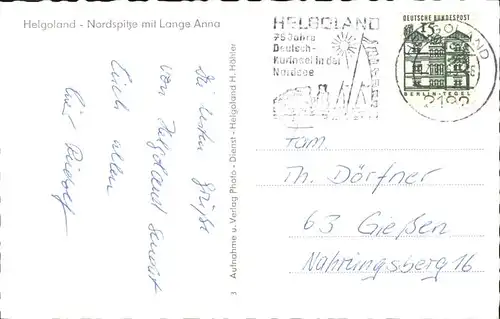 Helgoland Nordspitze Lange Anna / Helgoland /Pinneberg LKR