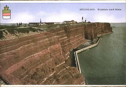 Helgoland Westkueste von Sueden / Helgoland /Pinneberg LKR