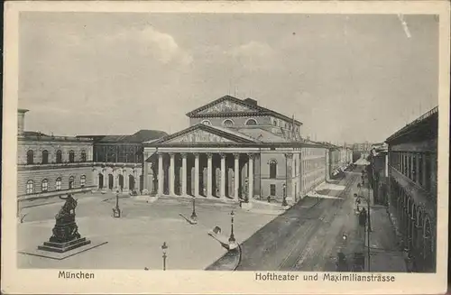 Muenchen Hoftheater Maximilianstrasse Denkmal Kat. Muenchen