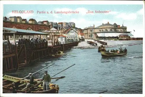 Helgoland Landungsbruecke Anbooten Boote Menschen / Helgoland /Pinneberg LKR