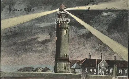 Helgoland Leuchtturm Nacht  / Helgoland /Pinneberg LKR