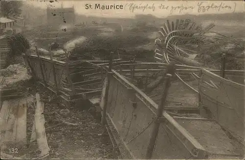 Saint Maurice nach dem Angriff 1915 Kat. Saint Maurice