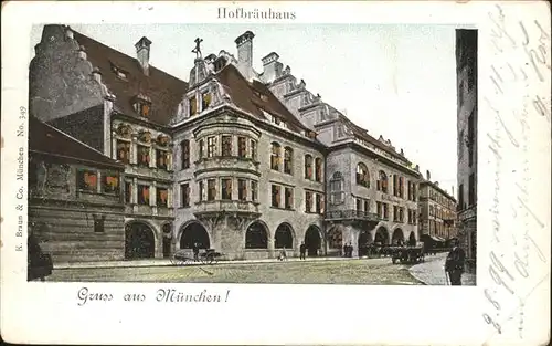 Muenchen Hofbraeuhaus Verlag Braun Nr 349 Kat. Muenchen