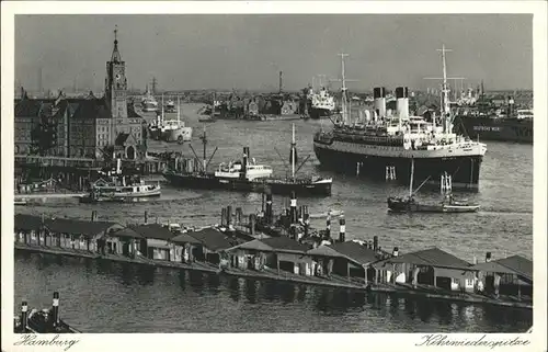 Hamburg Kehrwiederspitze Schiffe Kat. Hamburg