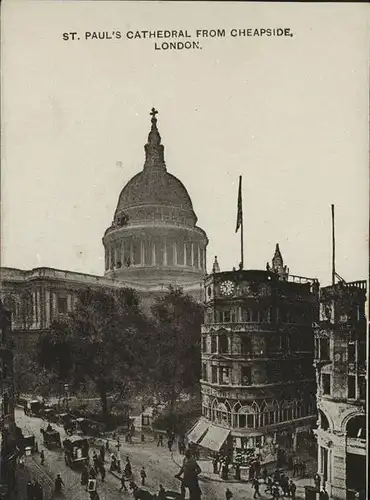 London St. Pauls Cathedral Cheapside Kutschen Denkmal Kat. City of London