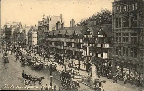 London Kutschen Staple Inn Holborn Busse Kat. City of London