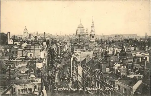 London from St. Dunstans Fleetstreet Kat. City of London