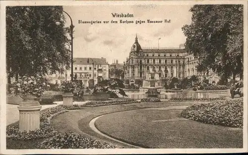 Wiesbaden Blumengarten Kurhaus Nassauer Hof / Wiesbaden /Wiesbaden Stadtkreis