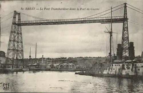 ca14618 Brest Finistere Pont Transbordeur Port Guerre  Kategorie. Brest Alte Ansichtskarten